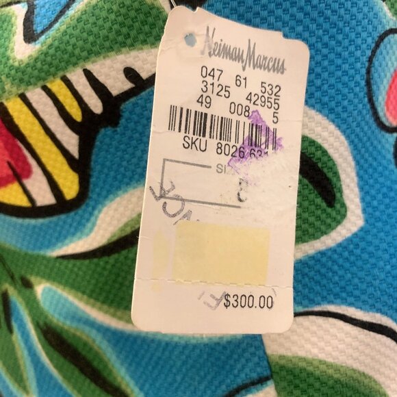 NWT David Meister Multicolor Tropical Print Strapless Dress Size 8 - Picture 3 of 8